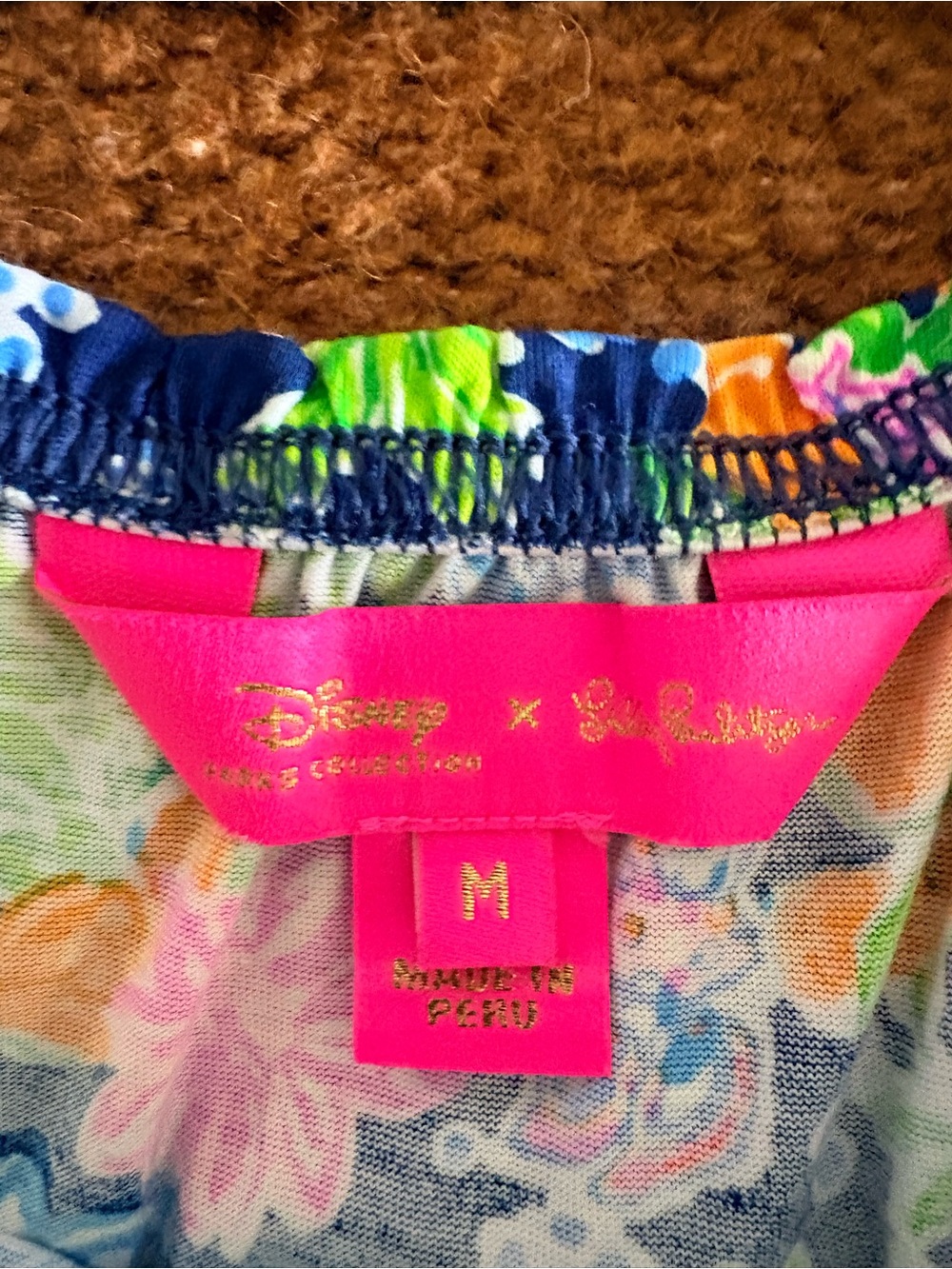 Lilly Pulitzer Disney Mickey and Minnie Loro romper Size M EUC - Picture 2 of 5